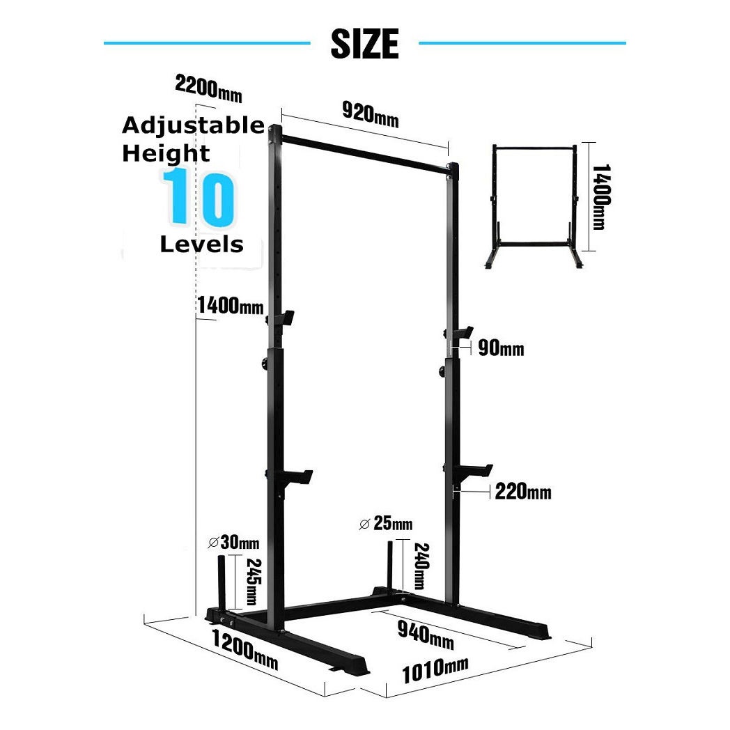 Fitness Gym Set Adjustable Multifunction homeuse squat rack half