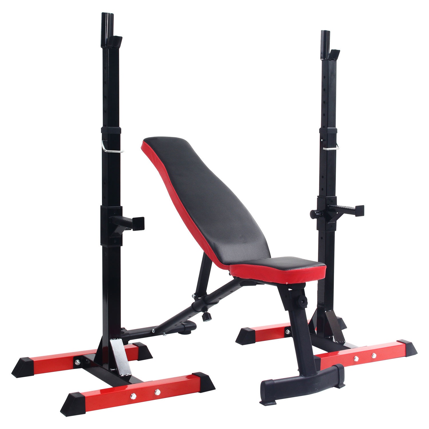 Adjustable squatting frame for weight lifting strength training in Gymnasium
