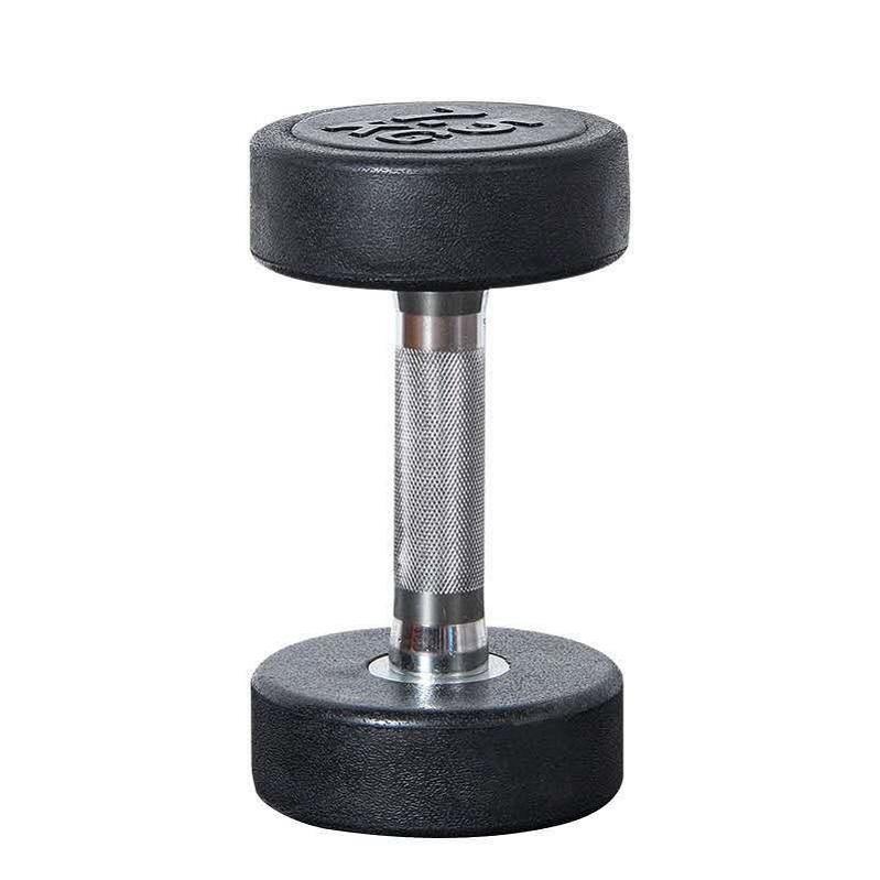 Free Weight Black Fixed Rubber round Dumbbell Weight Lifting Gym Dumbbell