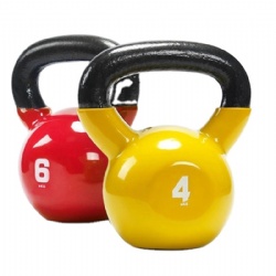 fitness colorful kettlebells